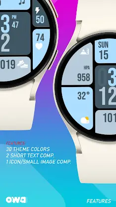 Blocks Animated Watch Face 045 screenshot 2