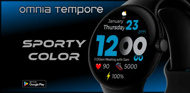 OT | Sporty Color Watch Face — Android app banner