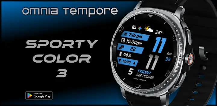 OT | Sporty Color Watch Face 3 — Android app banner