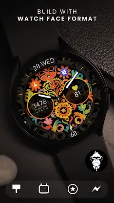 Papel picado analog watch face screenshot 2