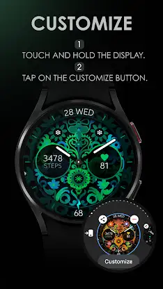 Papel picado analog watch face screenshot 7