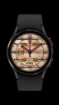 Pars Wooden Analog Watch Face screenshot 2