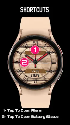 Pars Wooden Analog Watch Face screenshot 3