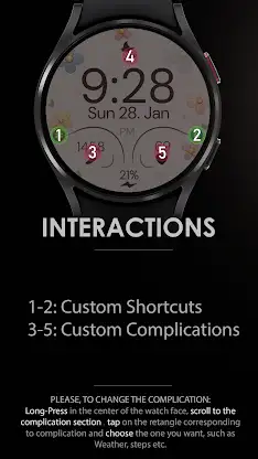 Pastel Floral Watch Face screenshot 4