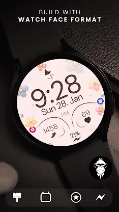 Pastel Floral Watch Face screenshot 2