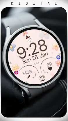 Pastel Floral Watch Face screenshot 5