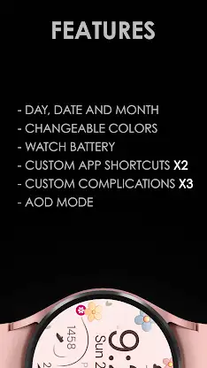 Pastel Floral Watch Face screenshot 7
