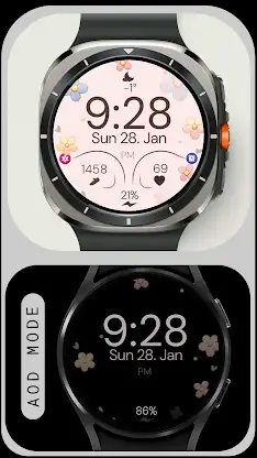 Pastel Floral Watch Face screenshot 6