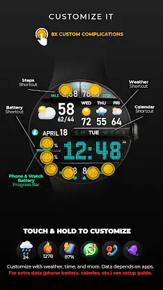 PER8 Digital Watch Face screenshot 5