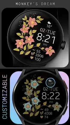 Petals Digital Watch Face screenshot 3