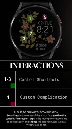 Petals Digital Watch Face screenshot 8