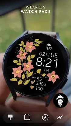 Petals Digital Watch Face screenshot 1