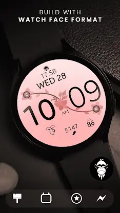 Pink Bloom Digital Watch Face screenshot 2