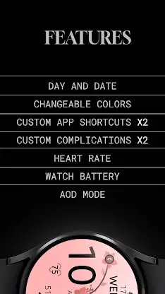 Pink Bloom Digital Watch Face screenshot 6