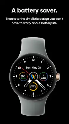Pixel Style Analog Watch Face screenshot 2