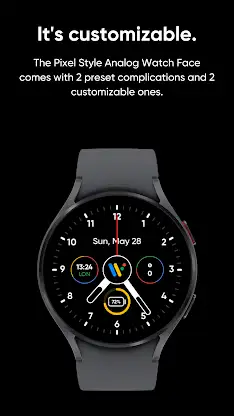 Pixel Style Analog Watch Face screenshot 3
