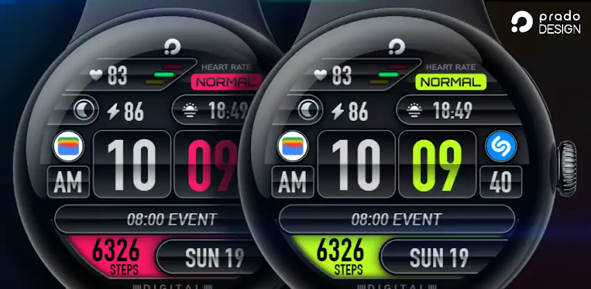 PRADO 05 Digital Watch Face screenshot 1