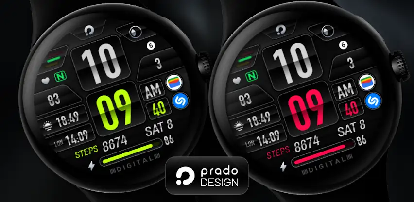 PRADO 12 Digital Watch Face screenshot 1