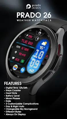 PRADO 26 Weather Watch Face screenshot 1