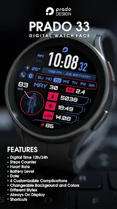 PRADO 33 Cyber Wacth Face screenshot 2