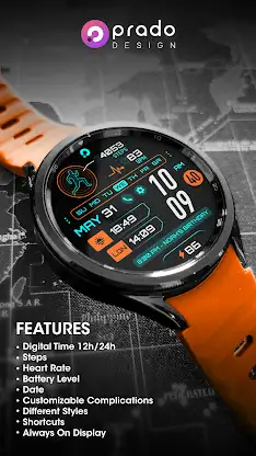 PRADO 34 Digital Watch Face screenshot 2