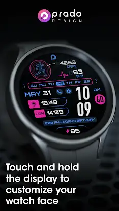 PRADO 34 Digital Watch Face screenshot 3