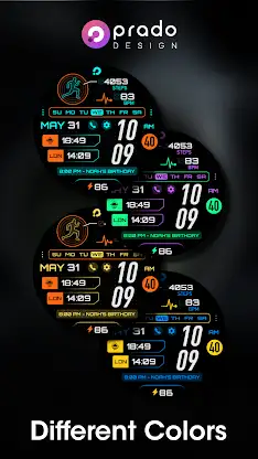 PRADO 34 Digital Watch Face screenshot 4