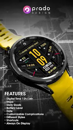 PRADO 58 Digital Watch Face screenshot 2