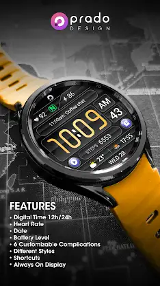 PRADO 61 Digital Watch Face screenshot 2