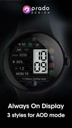 PRADO 62 Digital Watch Face screenshot 5