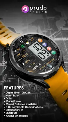 PRADO 62 Digital Watch Face screenshot 2