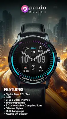 PRADO 63 Hybrid Watch Face screenshot 2