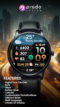 PRADO 68 Weather Watch Face screenshot 2
