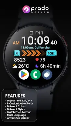 PRADO 75 Digital Watch Face screenshot 3