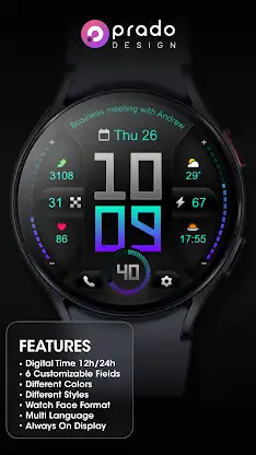 PRADO 76 Digital Watch Face screenshot 3