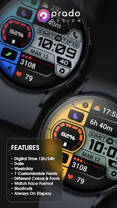 PRADO 89 Digital Watch Face screenshot 2