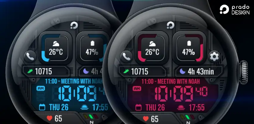 PRADO X105 Digital Watch Face screenshot 1