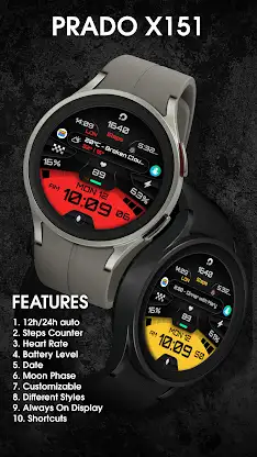 PRADO X151 Digital Watch Face screenshot 2