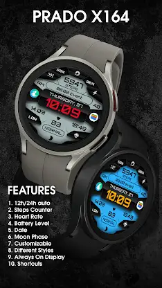 PRADO X164 Digital Watch Face screenshot 2