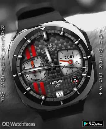 Racer Style Analog Wear OS 5+ screenshot 1