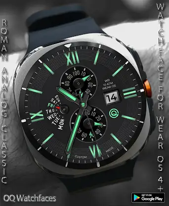 Roman Classic Analog Wear OS4+ screenshot 1