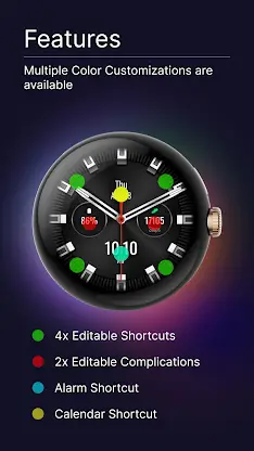 Dark Metal Watch Face screenshot 3