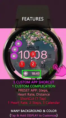 Floral Elegance Wear OS RW09 screenshot 3