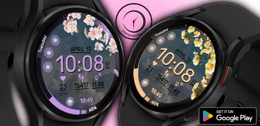 Floral Elegance Wear OS RW09 screenshot 6