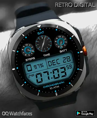 Retro Digital WF Wear OS 5+ screenshot 3