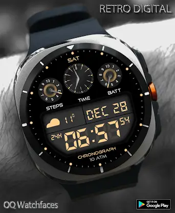 Retro Digital WF Wear OS 5+ screenshot 4