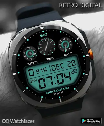 Retro Digital WF Wear OS 5+ screenshot 1