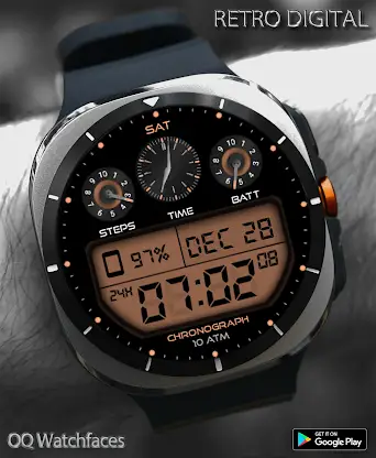Retro Digital WF Wear OS 5+ screenshot 2