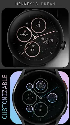 Rose Gold v2 analog watch face screenshot 3