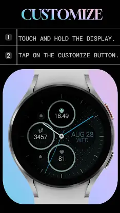 Rose Gold v2 analog watch face screenshot 7
